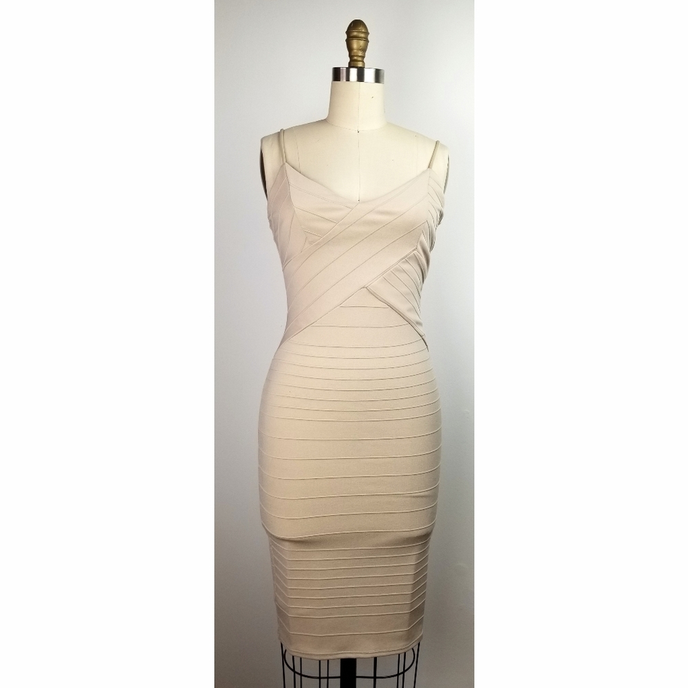 Olive Tree Nude Bodycon Dress